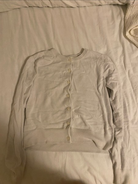 Cremefarvet strikket cardigan
