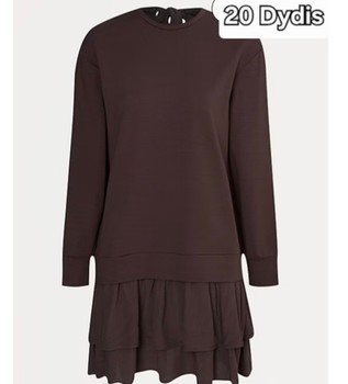 Brown sweatshirt mini dress
