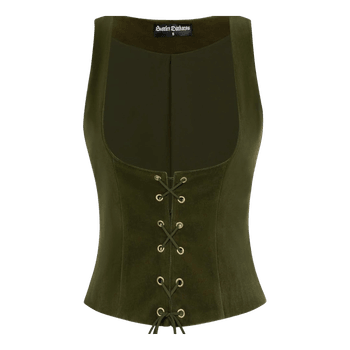 Olive green corset vest Scarlet Darkness