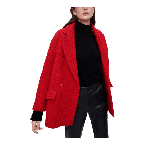 Maje red wool coat