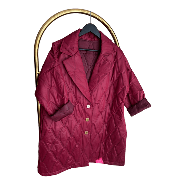 Burgundy quilted jacket
