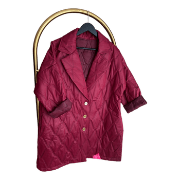 Burgundy quilted jacket