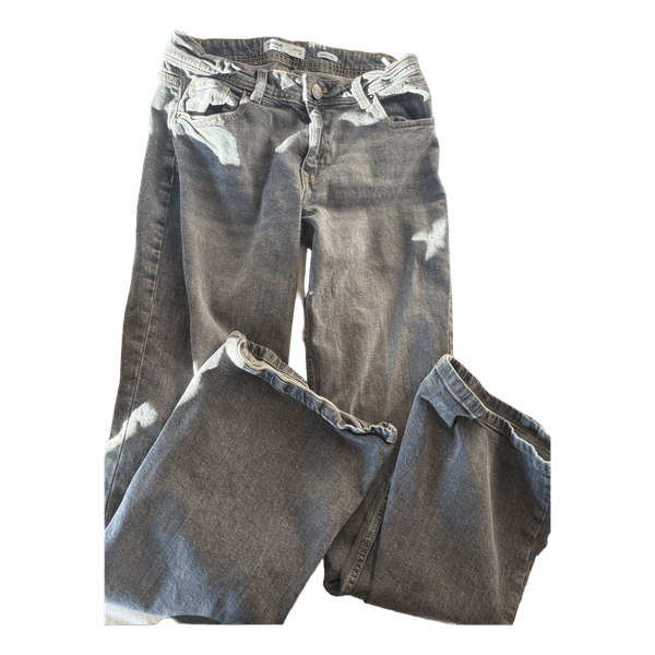 Grey bootcut denim jeans