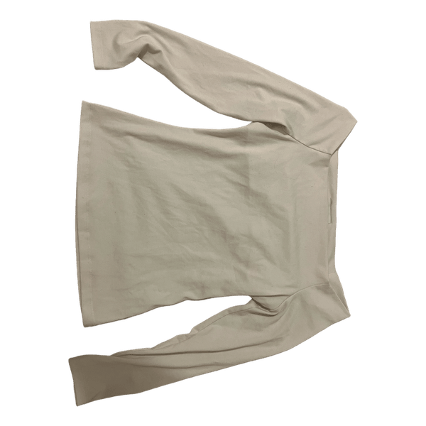 Hvid langærmet off-shoulder top