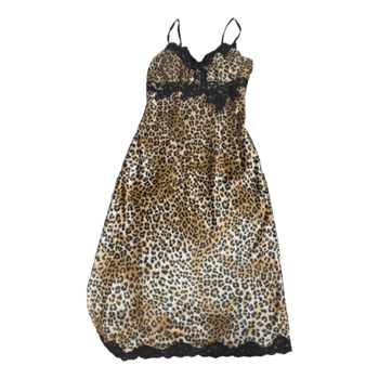 Leopard print lace dress