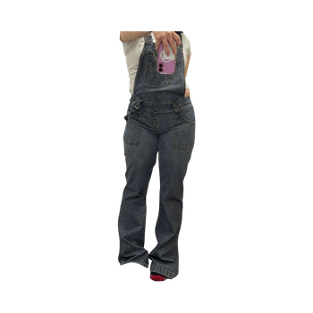 Vintage denim bib overalls