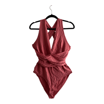 Pink crossover bodysuit