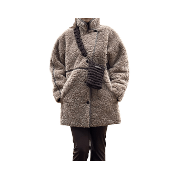 Beige tekoturkis-takki