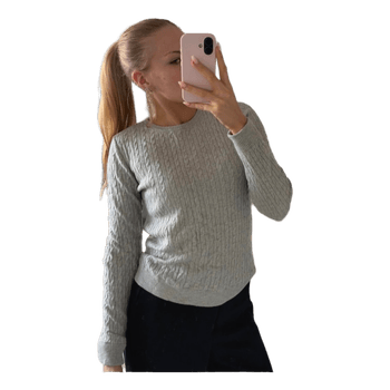 Grey cable knit sweater