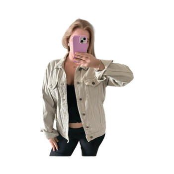 Vaalea denimtakki
