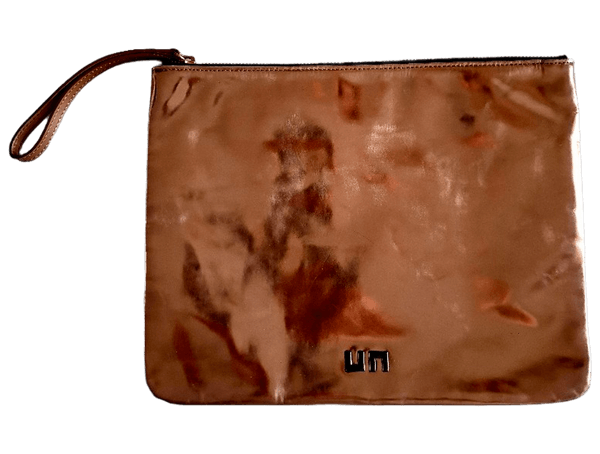 United Nude rose gold wristlet clutch bag
