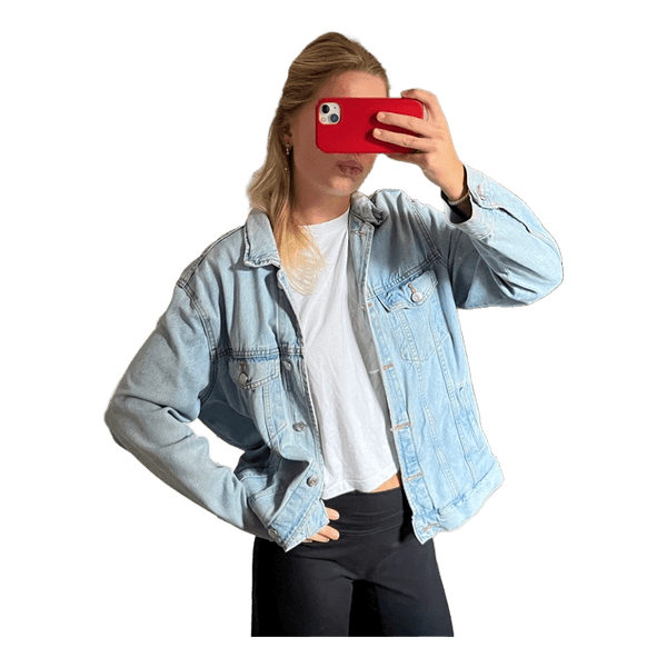 Lyseblå denimjakke