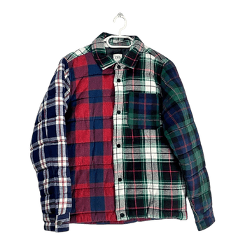 ZARA Men’s Quilted Plaid Jacket / Overshirt – Size M – Patchwork – Like New