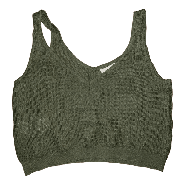 Vihreä neulottu toppi