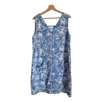 Next linen summer dress 42 (L–XL) – coastal chic / natural style, with pockets
