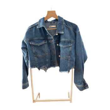 Blue denim cropped jacket Gina Tricot