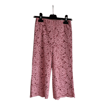 Pink lace trousers