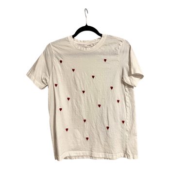 Reserved white heart t-shirt