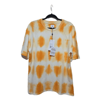 Yellow white tie dye t-shirt