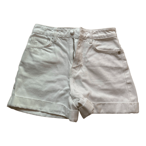 White denim shorts