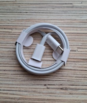 White USB-C to USB-C charging cable