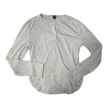 Grey button front top