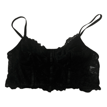 Black lace corset crop top