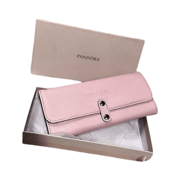 Pink leather wallet