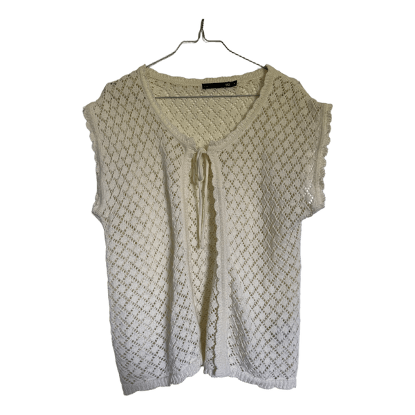 Hvid strikket vest