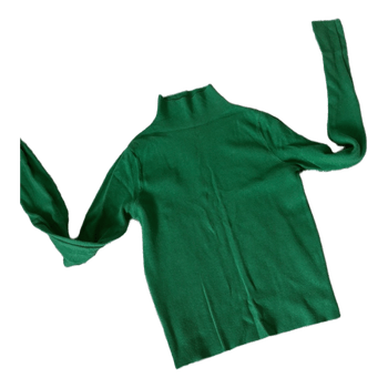 Green ribbed turtleneck