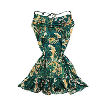 Kuvioitu mekko vihreä