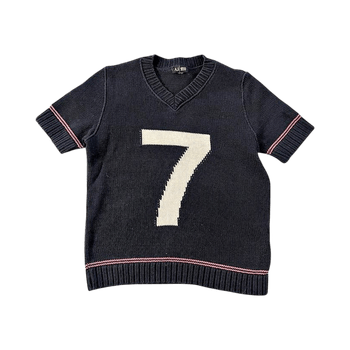 Navy blue knit top