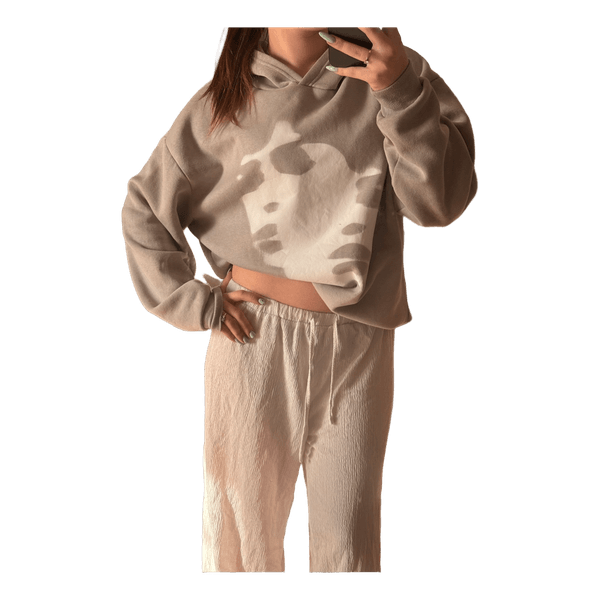 Gray graphic print hoodie