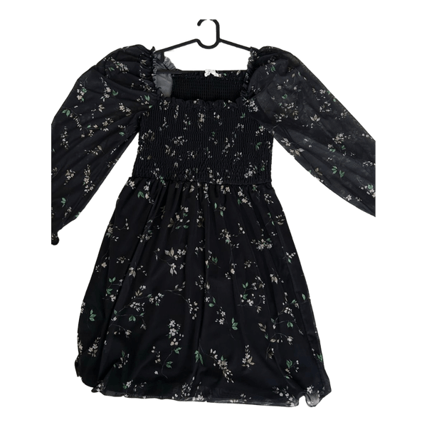 Black floral dress