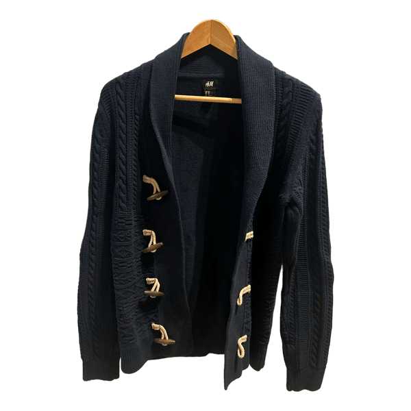 mens’ XS sized dark blue H&M knit shirt