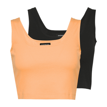 Orange and black top