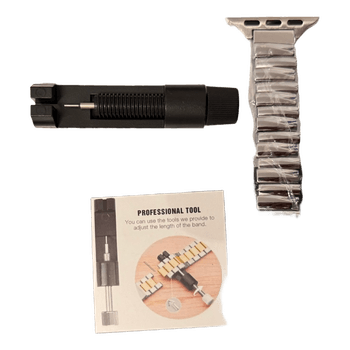 Silver metal watch band