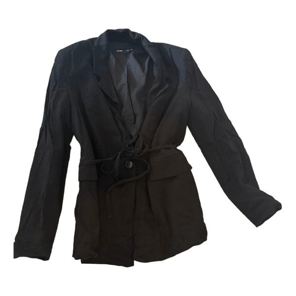 Sort blazer med bælte
