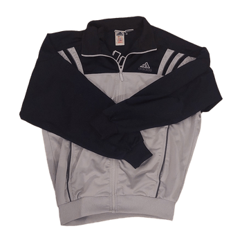 Vintage adidas navy grey track jacket