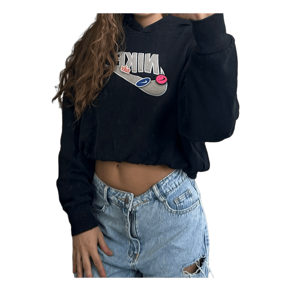 Nike black cropped hoodie