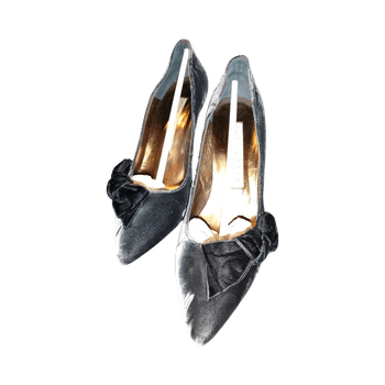 Tumman harmaat samettikorkokengät