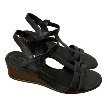 Ecco black leather sandals