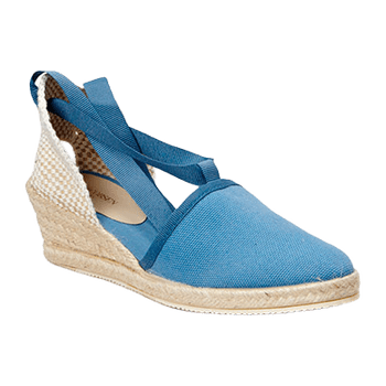 Blue Wedge Espadrilles