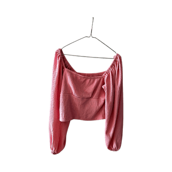 Vaaleanpunainen paita, croptop