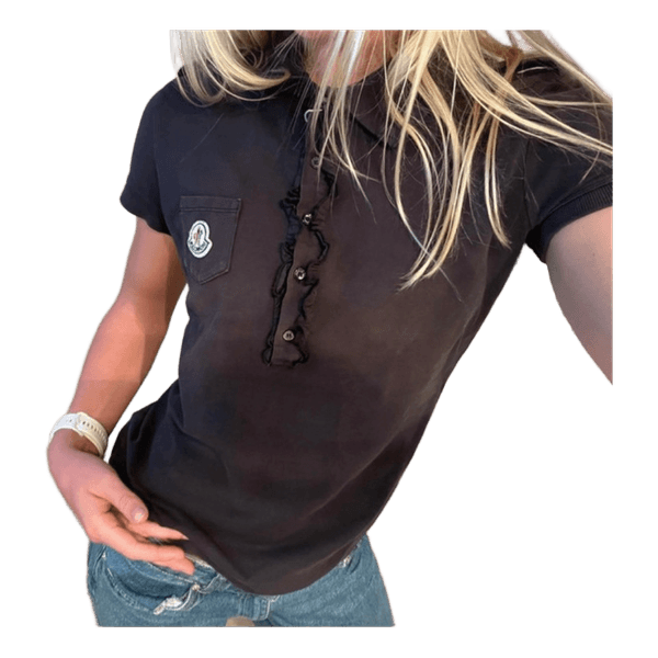 Sort Moncler poloshirt