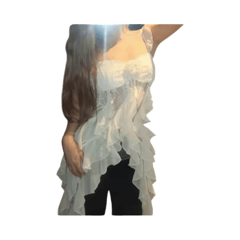 Valkoinen pitsi toppi M