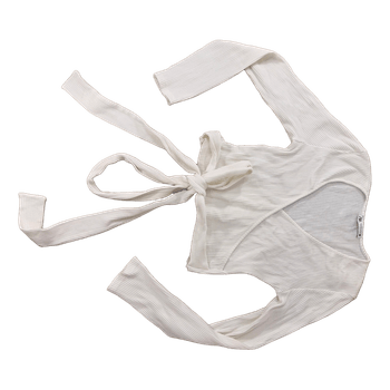 Zara white ribbed top