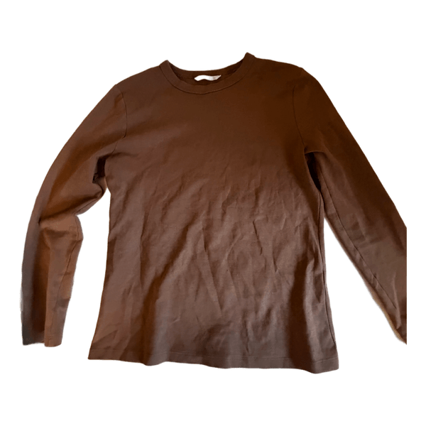 Brun langærmet t-shirt