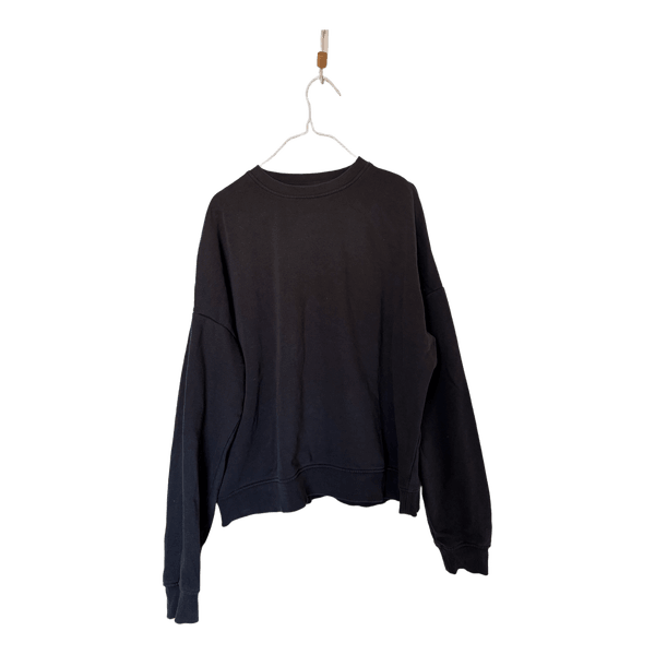 Sort langærmet sweatshirt