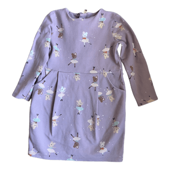 Purple mouse print dress